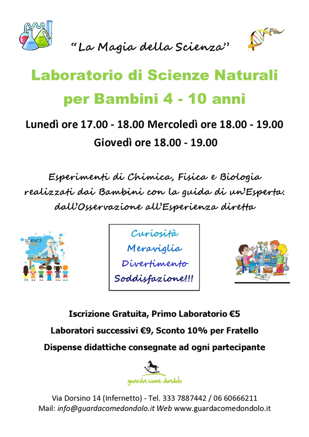 Laboratori per Bambini “La Magia della Scienza”